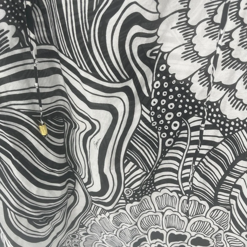 Trina Turk Cotton and Silk Sheer Tunic - Size Medium - Picture 11 of 12